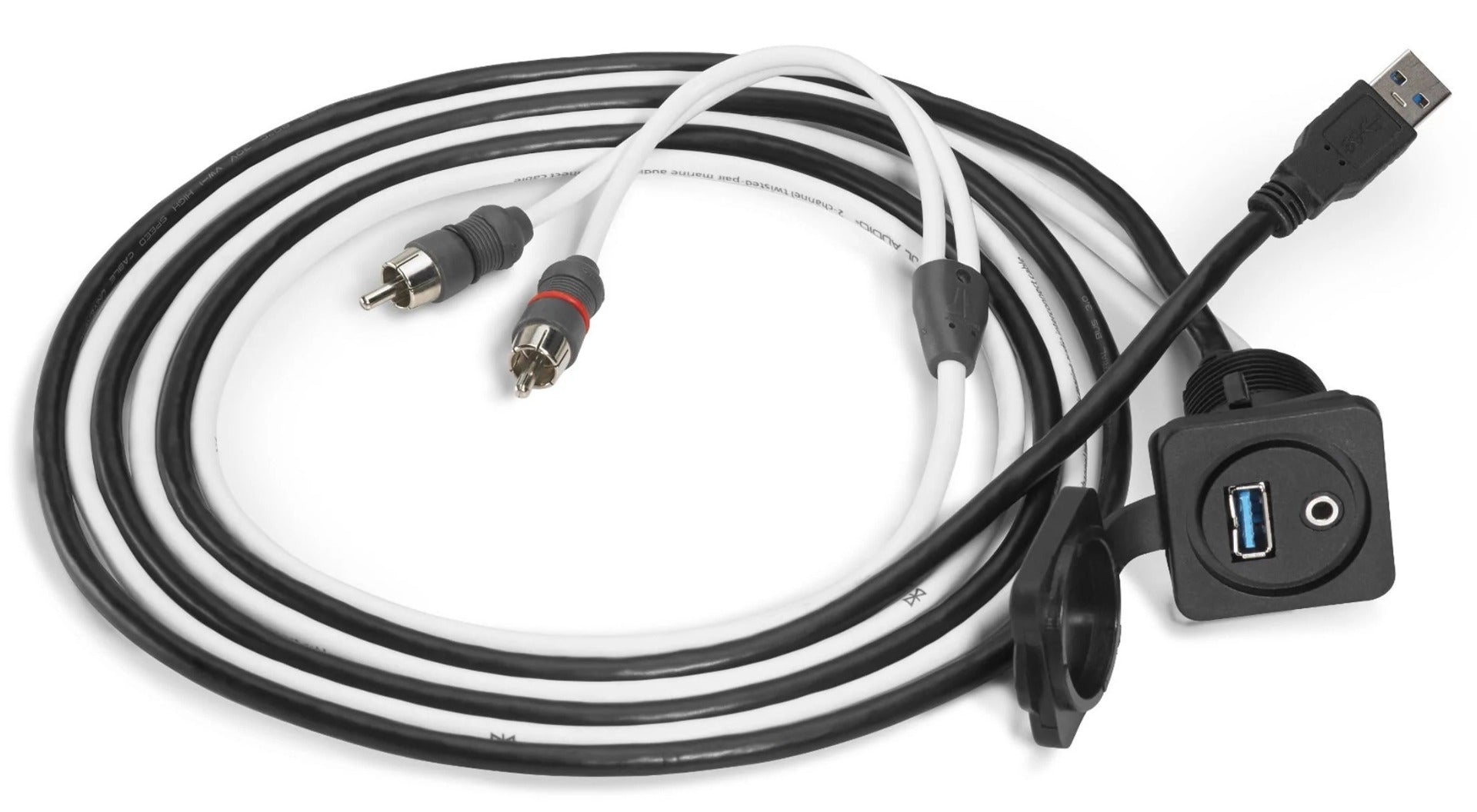 XMJL Audio XMD-USB/3.5MM-PNL Combo 3.5 mm Audio Jack and 9 Wire USB Port for Panel-Mounting