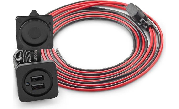 JL Audio XMD-USBCHG/2X-PNL Dual USB Charging Jack for Panel-Mounting