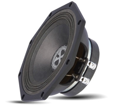 PowerBass XPRO-65CX- 6.5" Octagonal Cast Frame Midrange Driver 4-Ohm