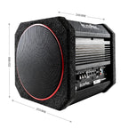 In Phase XTB-828R 8" 300W Active Subwoofer with Passive Radiator and Class D Amplifer