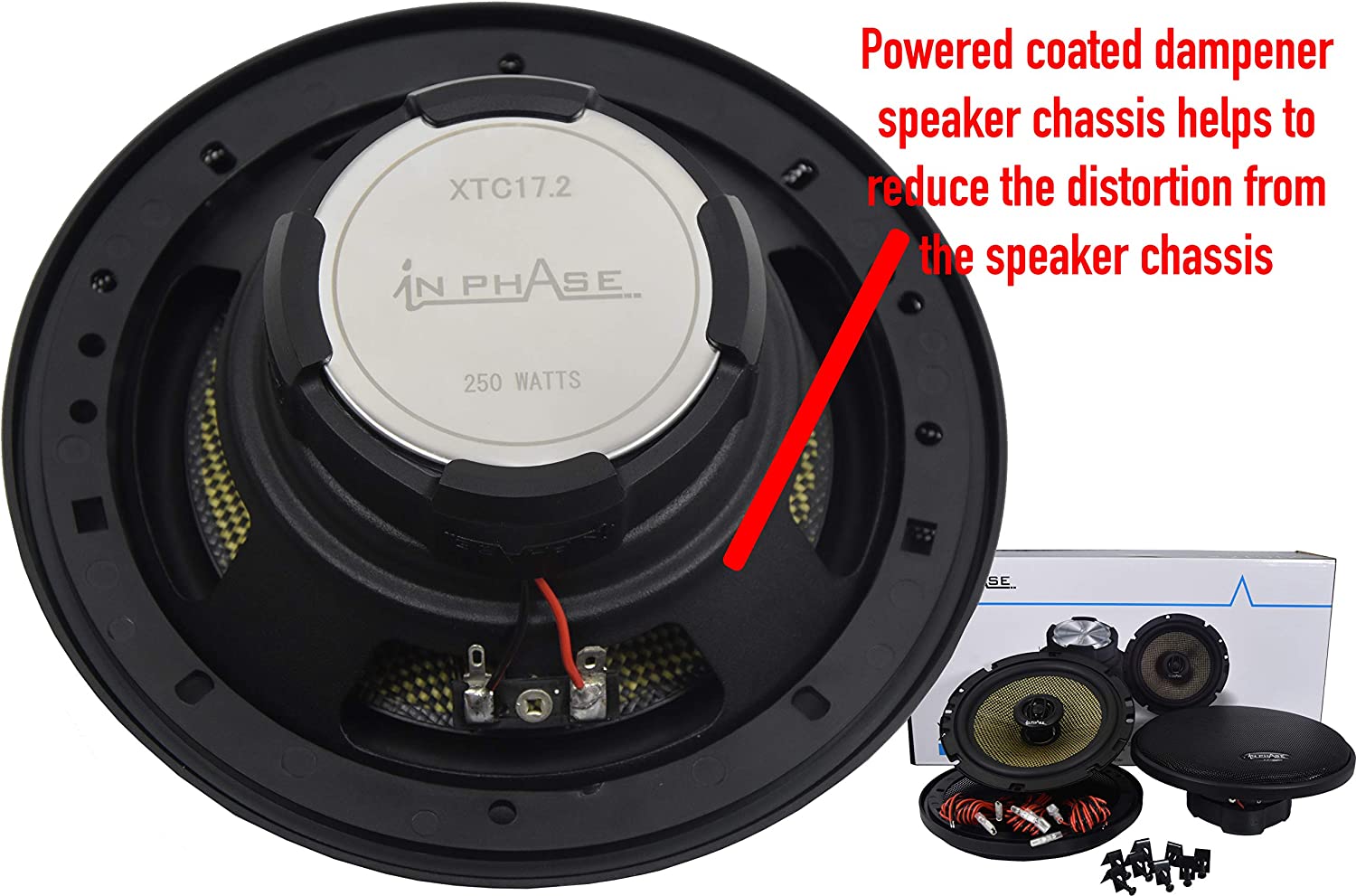 In Phase XTC17.2CF 17cm 2-way Custom Fit coaxial 250watt speakers