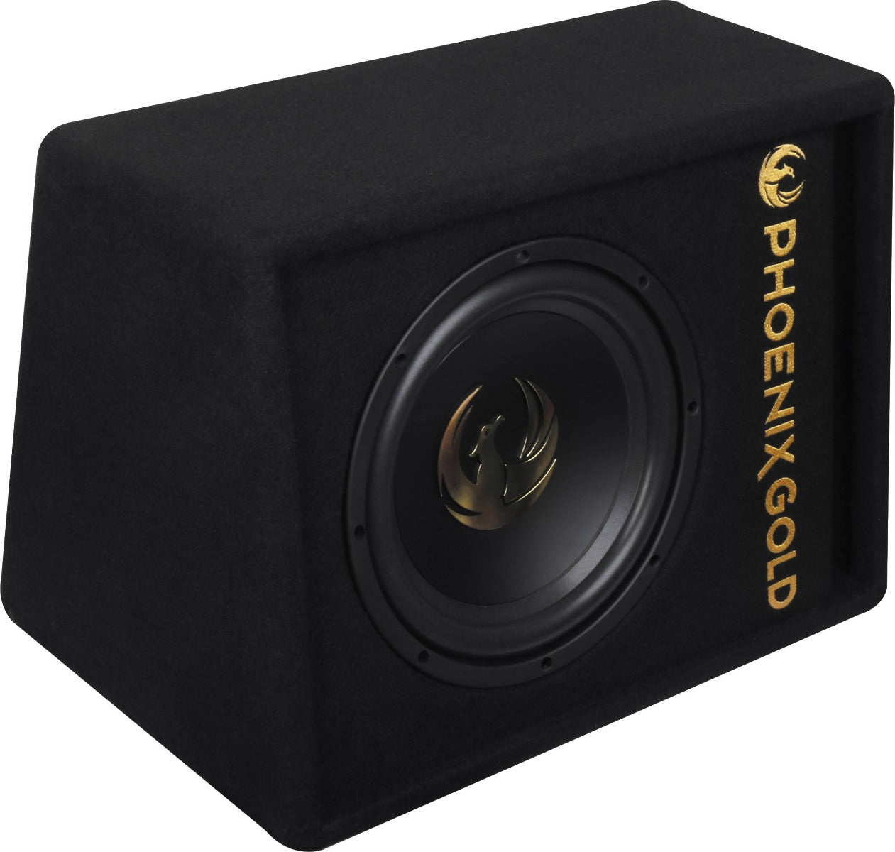Phoenix Gold Z8AB 8 Inch 500W Active subwoofer bass-box with built in amp incl. cable kit & remote control