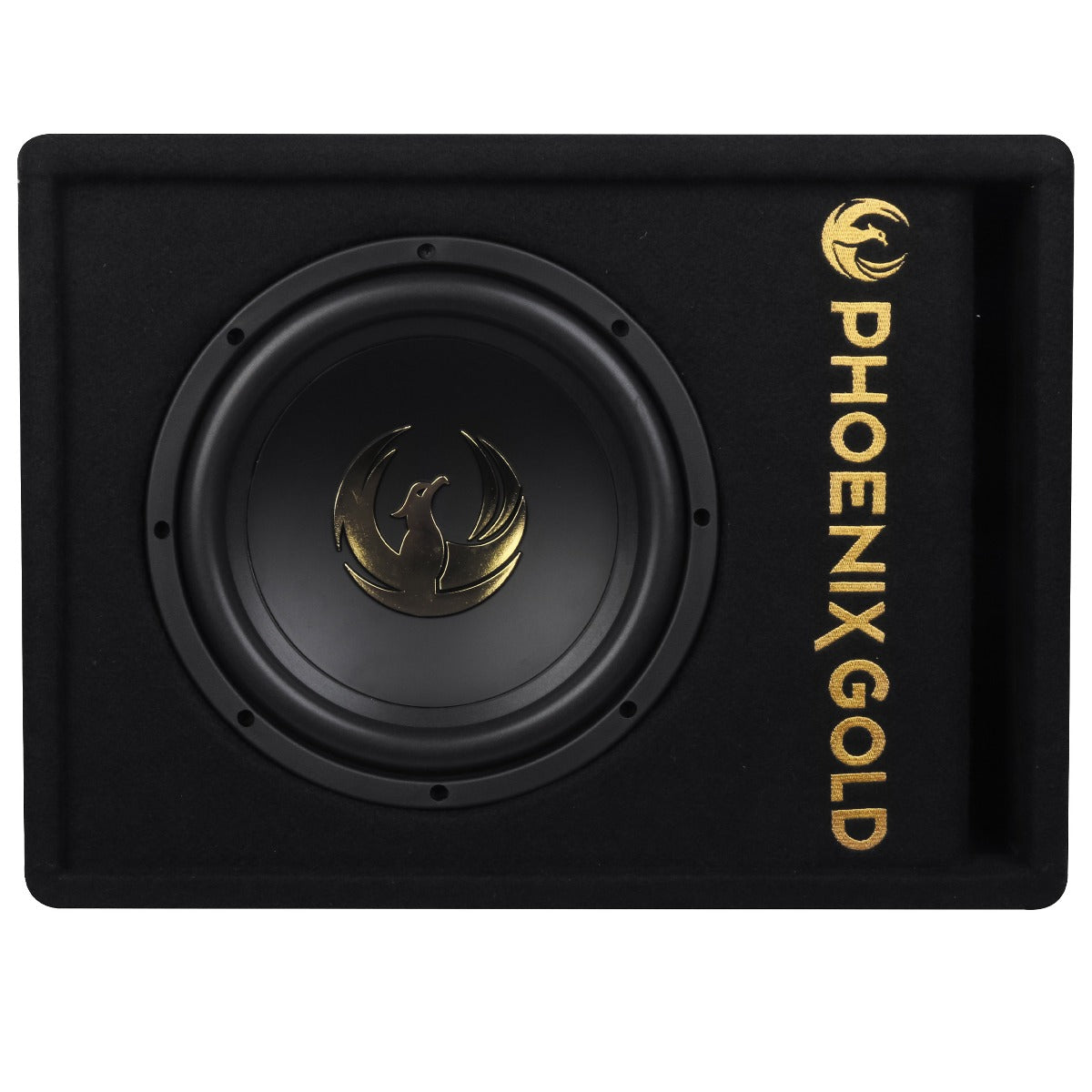 Phoenix Gold Z8AB 8 Inch 500W Active subwoofer bass-box with built in amp incl. cable kit & remote control