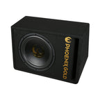 Phoenix Gold Z10AB 10 Inch 200W RMS  Active subwoofer bass-box with built in amp incl. cable kit & remote control
