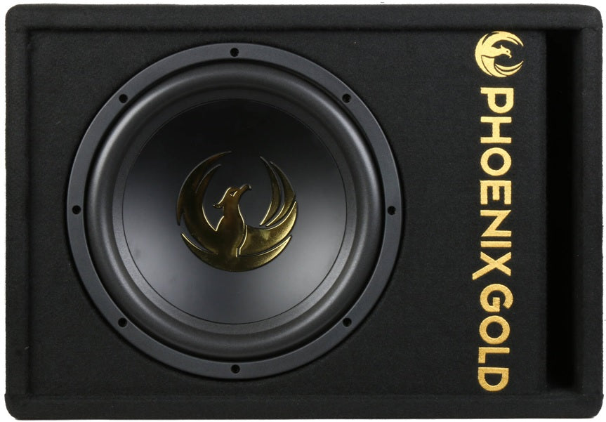 Phoenix Gold Z12AB 12 Inch 500W RMS  Active subwoofer bass-box with built in amp incl. cable kit & remote control