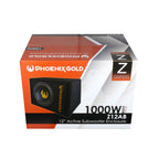 Phoenix Gold Z10AB 10 Inch 200W RMS  Active subwoofer bass-box with built in amp incl. cable kit & remote control
