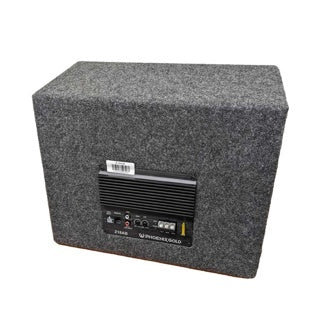 Phoenix Gold Z18AD 8" 500W Active subwoofer bass-box with built in amp incl. cable kit & remote control