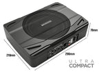 Phoenix Gold Z880 Underseat Active 8" subwoofer bass-box with built in amp