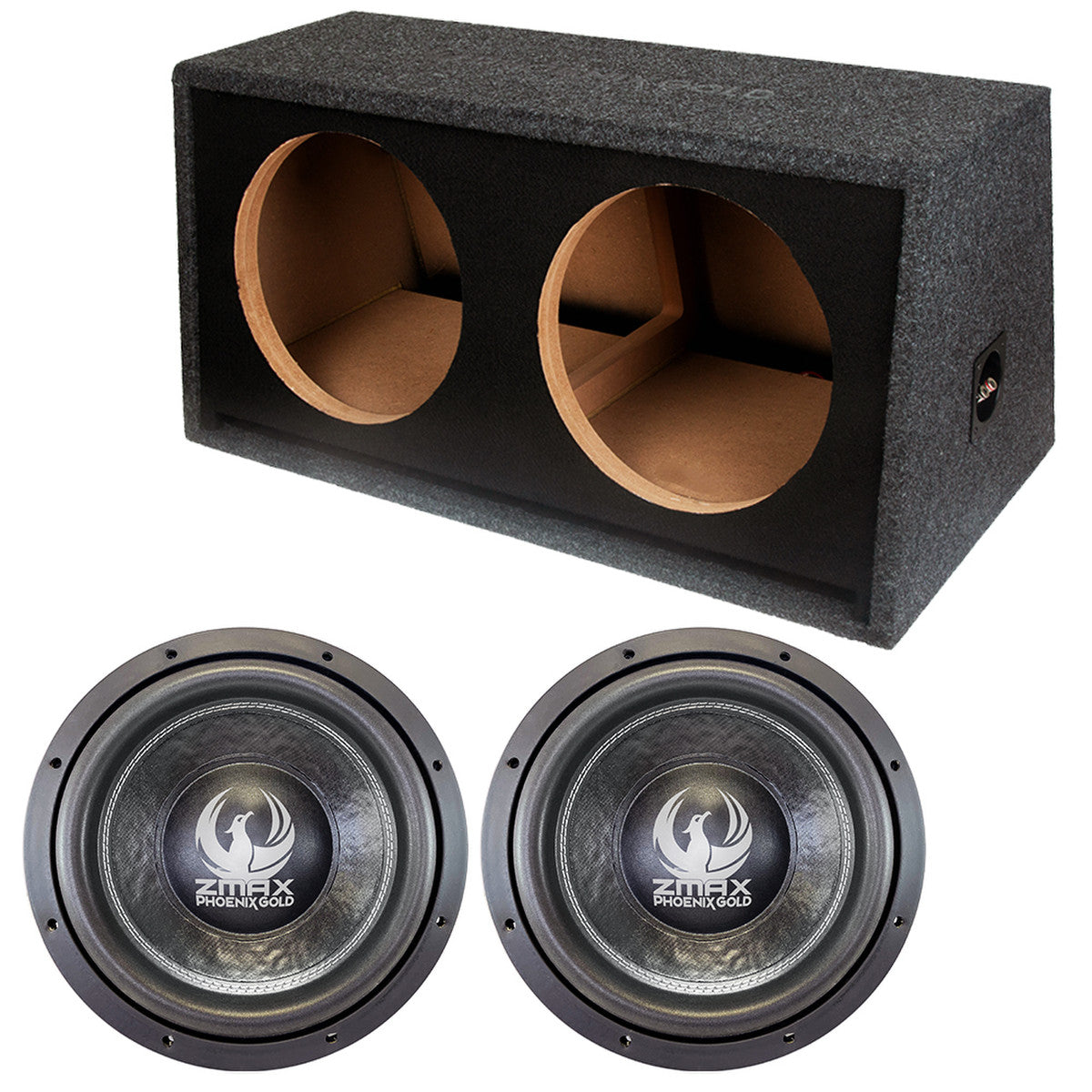 Phoenix Gold ZBMAX212P –  2x12'' Ported Subwoofer Enclosure & Subwoofer