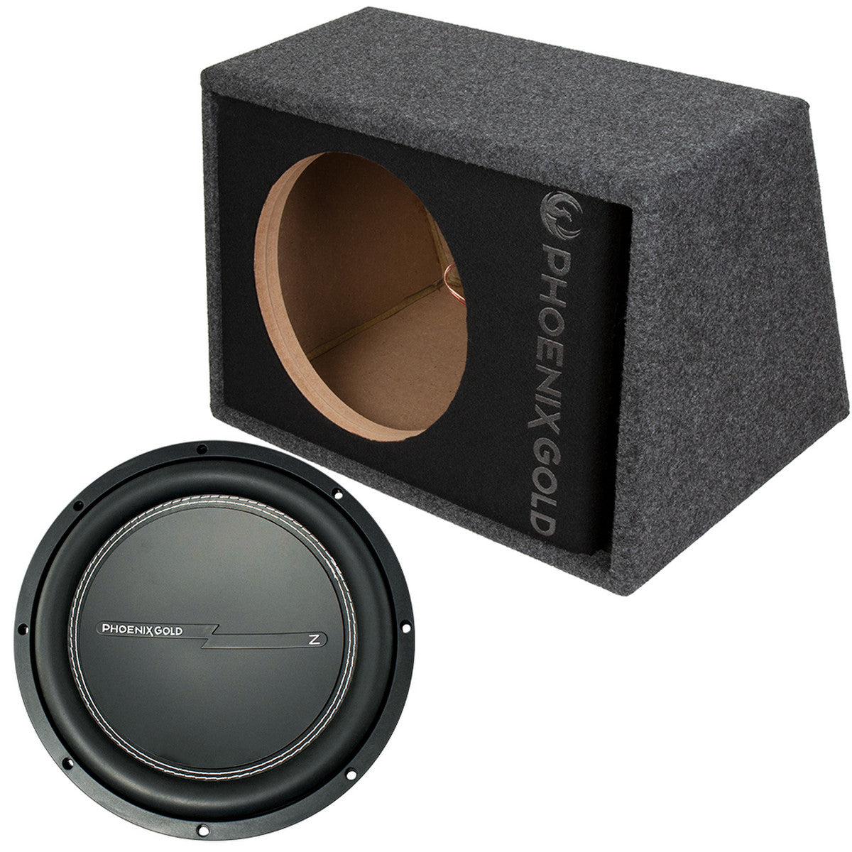 Phoenix Gold ZBZ112P – 12" Ported Subwoofer Enclosure & Subwoofer