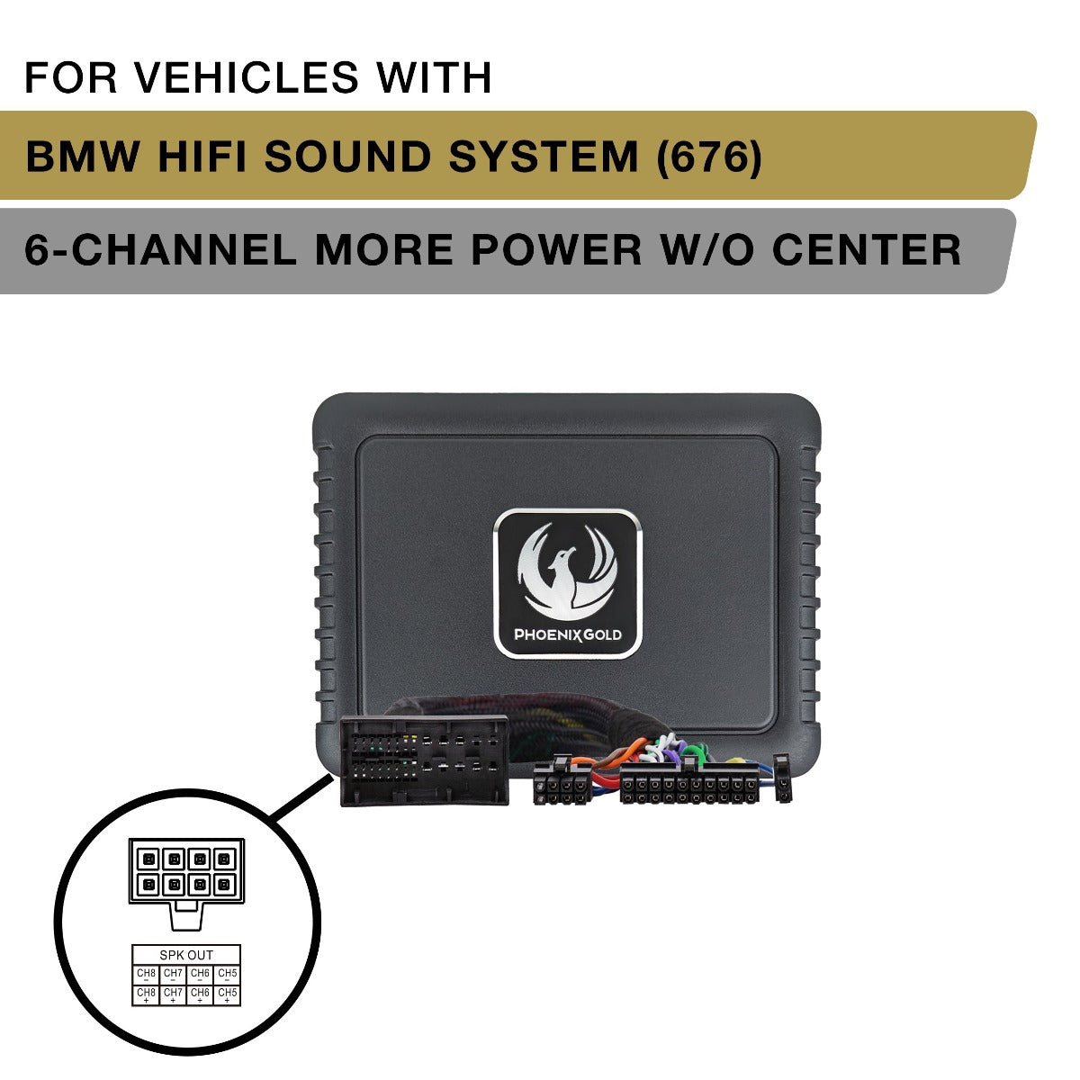 Phoenix Gold ZDAP-BMW3 Plug & Play DSP Power-Up Kit for BMW vehicles with HiFi Sound System (676) before 2019