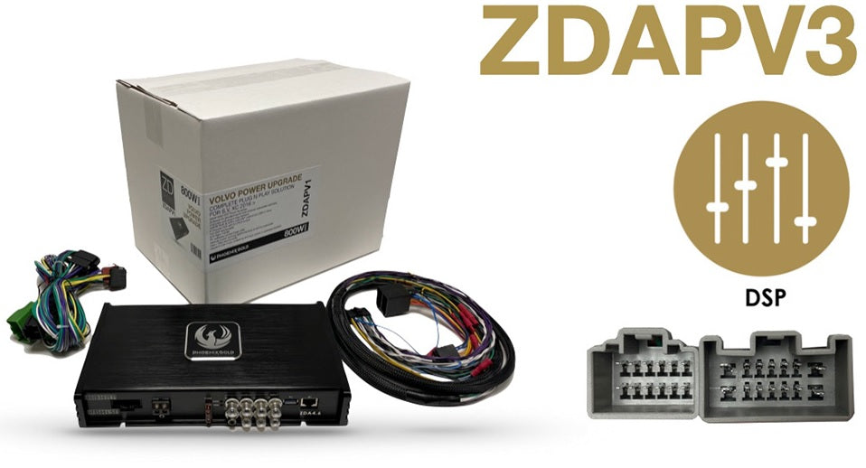 Phoenix Gold ZDAPV3 Volvo models 2004-2019 DSP Power Up Kit | Simple Plug and Play Installation