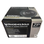Phoenix Gold ZP12D2 ZP Series 12 Inch Dual 2ohm Steet Bass subwoofer 3" VC 4500W 1500 watts RMS