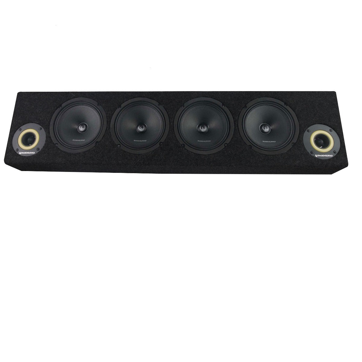 Phoenix Gold ZP65BOX 1700w Full-Range Speaker Box 4 x 6.5″ pro audio midrange, 2 x 3.8″ pro audio tweeters