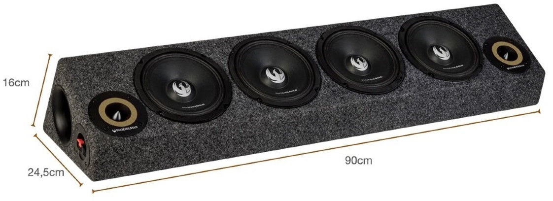 Phoenix Gold ZPBOX654 1520 Watts SPL Speaker 6.5" Mid Bass and 3.6" Tweeters