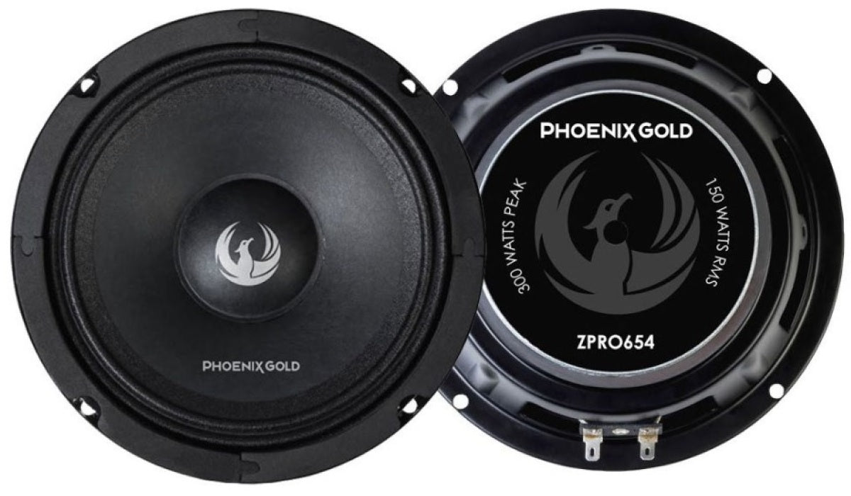 Phoenix Gold ZPRO654 Z-PRO Series Coaxial Midrange Driver 6.5-inch (165mm) 300W