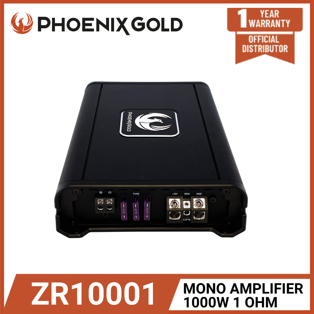 Phoenix Gold ZR10001 Z series CLASS D Monoblock Subwoofer Amplifier with 1000W RMS power