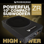 Phoenix Gold ZR10P Active Underseat Subwoofer 200 Watts RMS