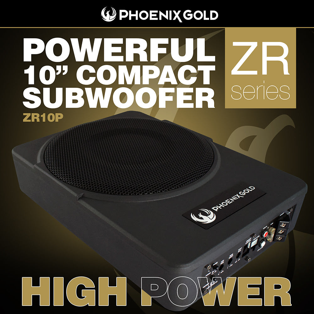 Phoenix Gold ZR10P Active Underseat Subwoofer 200 Watts RMS
