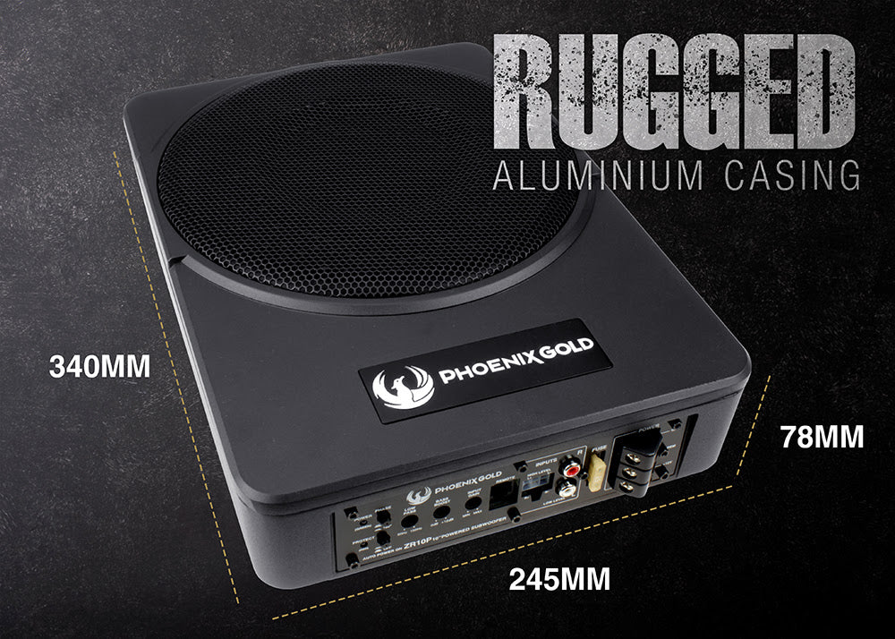 Phoenix Gold ZR10P Active Underseat Subwoofer 200 Watts RMS