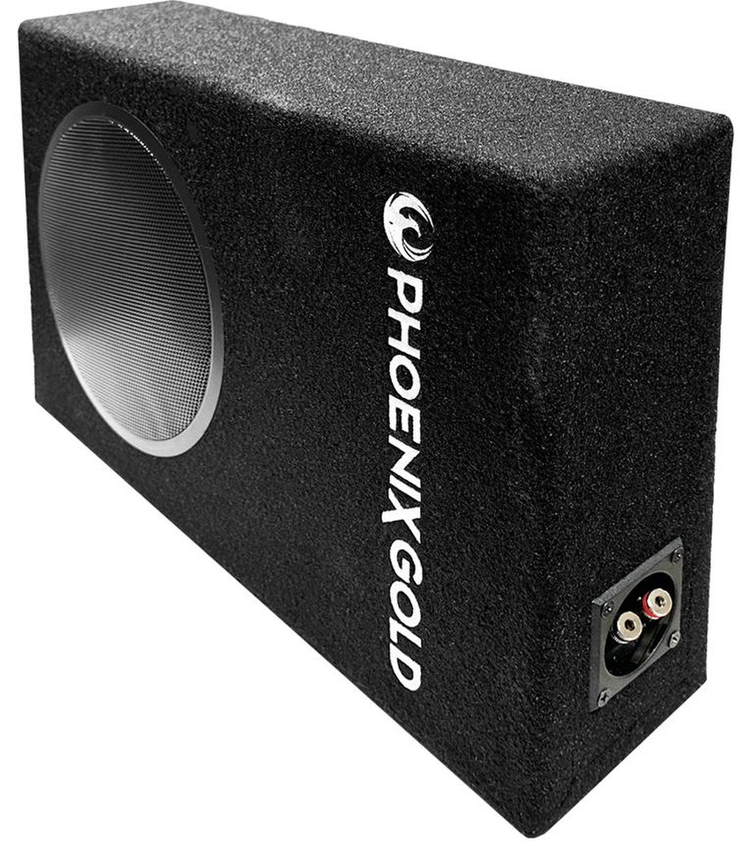 PHOENIX GOLD ZX18PBS 8-Inch Downfire Slim Subwoofer Box 400W Max Power