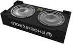 Pheonix Gold ZX210PBS 2 x 10" Subwoofer 700w Slim Passive Bass Box Enclosure