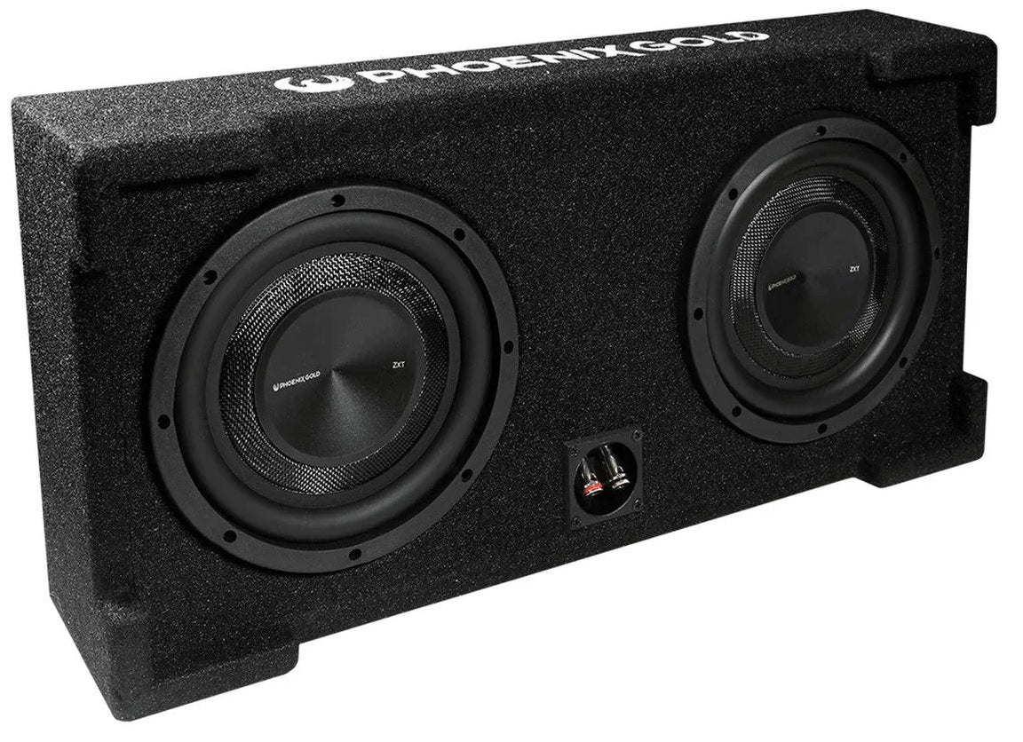 Pheonix Gold ZX28PBS 2 x 8" Subwoofer 250w Slim Passive Bass Box Enclosure