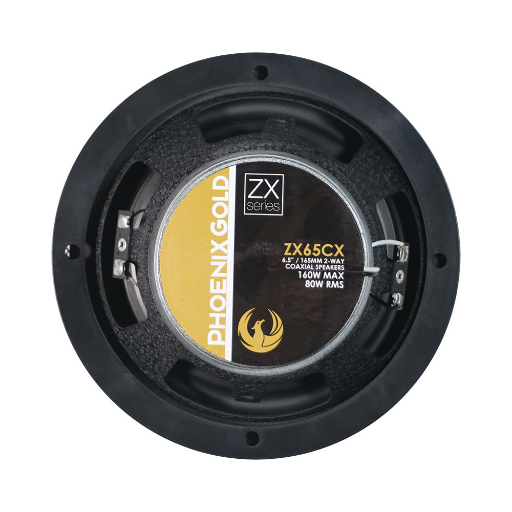 Phoenix Gold ZX65CX 6.5" 2 Way Coaxial Car Audio Speaker with Cable Filters