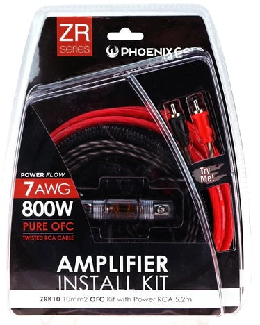 Phoenix Gold ZRK10 Pure OFC amplifier wiring kit CCA 7 Gauge (10mm²)