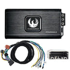 Phoenix Gold ZXMPCH1 includes a ZXM500.4 Amplifier ZXMISOT2 Chrysler, Dodge and Jeep ISO-T harness.
