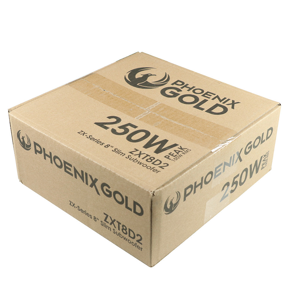 Phoenix Gold ZXT8D2 250W Max Power 8″ Slim Subwoofer