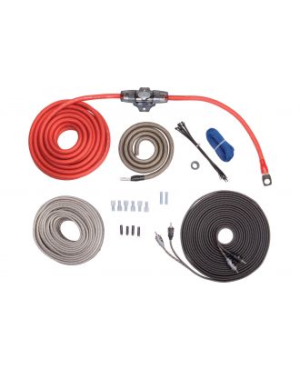 AudioPro USA Red 0 Gauge 5500 Watt Car Amp Power Wire Amplifier Fuse Install Kit Zero Gauge 