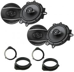 Audi A3, A4 with 2 x Pioneer TSA1670F 2-Way Front and Rear Door Speakers Fitting Kit