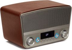 AIWA BSTU-750BR Vintage 50w RMS BT Multimedia Home Speaker - Brown