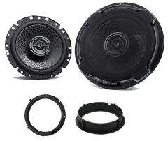 VW Golf, Amarok, Beetle, EOS, Lupo, UP!, Polo, Scirocco, Touran, Tiguan with Kenwood KFCPS1796 Front & Rear Speakers Fitting Kit