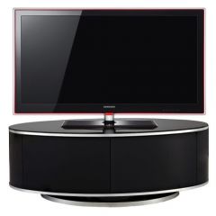 MDA Designs Luna High Gloss Black Oval TV Cabinet 