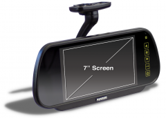 PARKSAFE PS7007 – 7 Inch OEM Slimline Mirror Monitor with PSWBP32 Fitting Kit